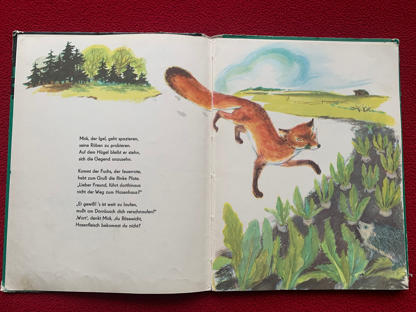 German Children's Book from 1962 - THE DECEIVED FOX - DER BETROGENE FUCHS - Printed in GDR (East Germany)