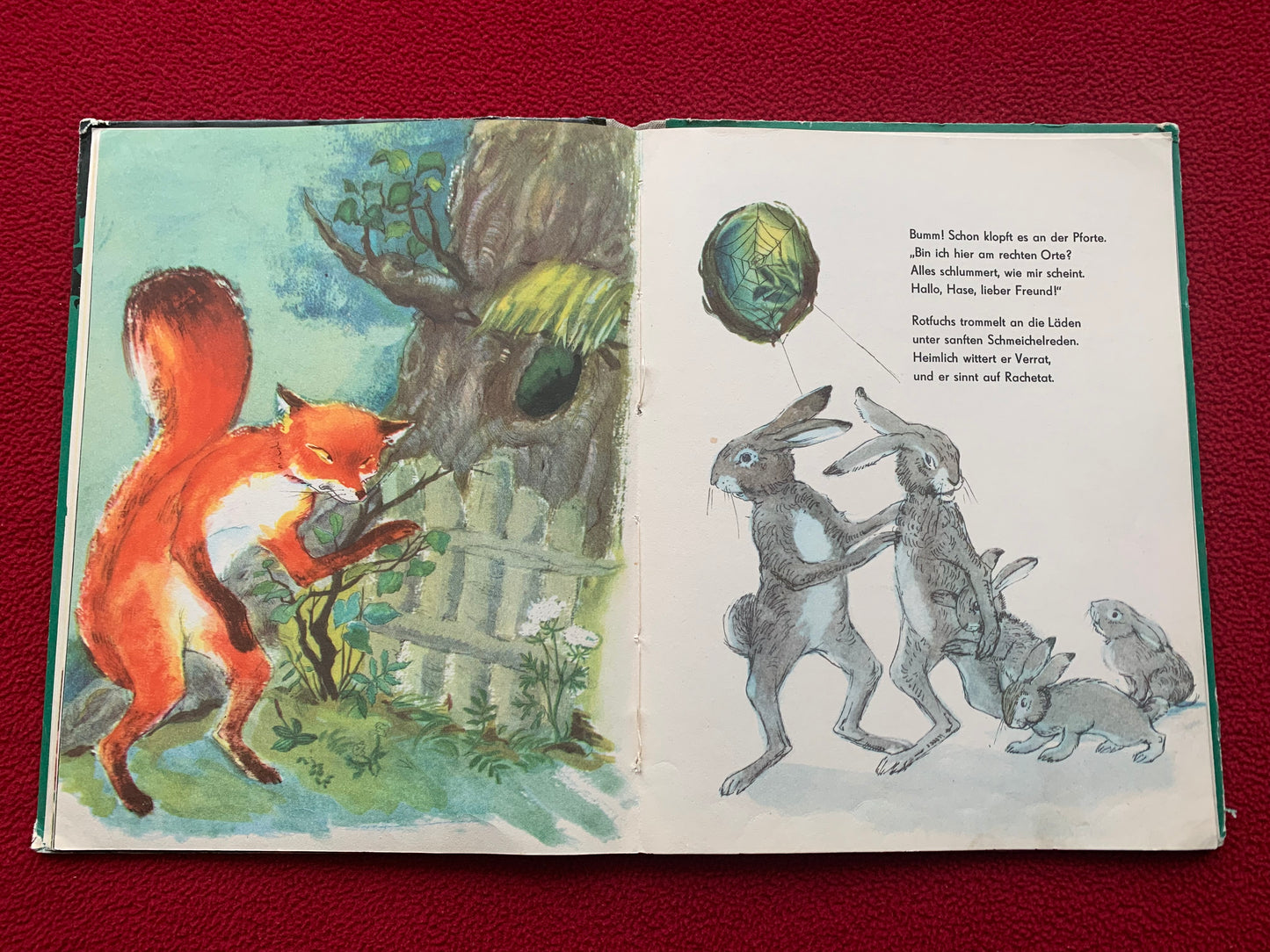 German Children's Book from 1962 - THE DECEIVED FOX - DER BETROGENE FUCHS - Printed in GDR (East Germany)