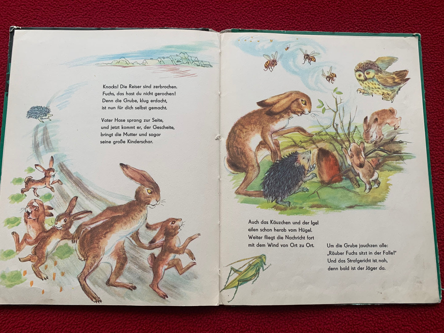 German Children's Book from 1962 - THE DECEIVED FOX - DER BETROGENE FUCHS - Printed in GDR (East Germany)