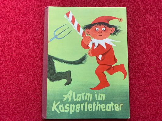 German Children's Book from 1958 - Alarm in the puppet theatre - Printed in GDR (East Germany) - Lovely vintage illustrations