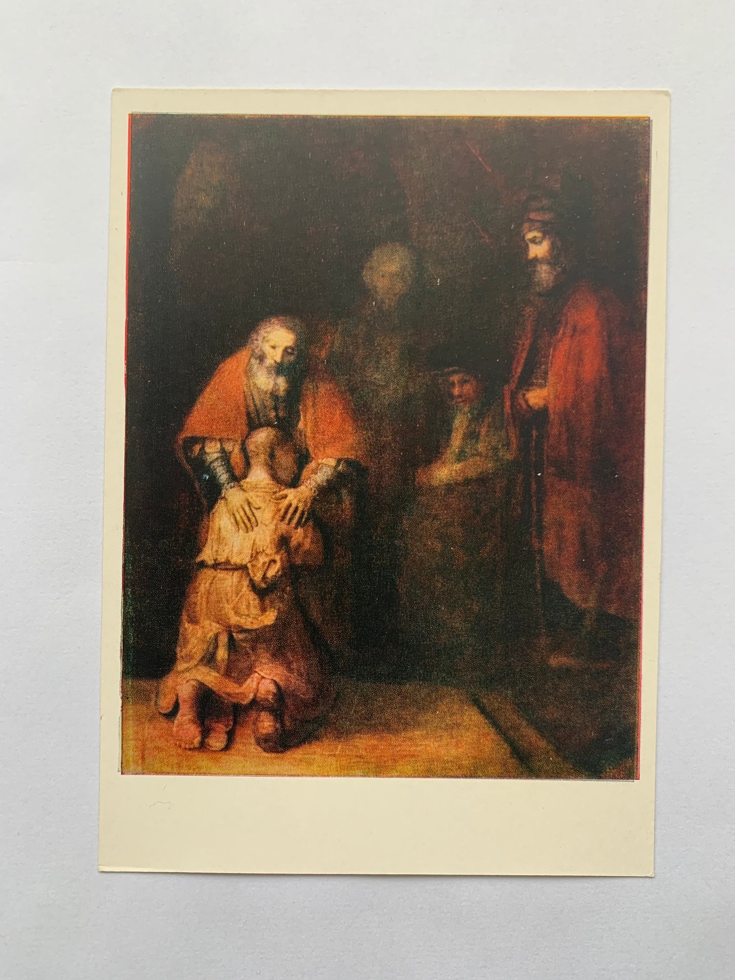 Soviet art postcard - Artist REMBRANDT (1606—1669) - Return of the Prodigal Son - Printed in USSR - 1964 - unused