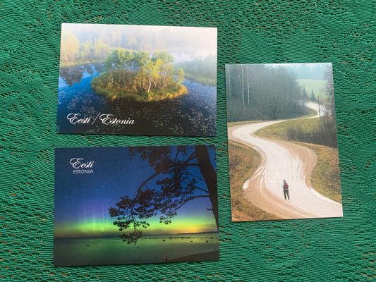Set of 3 Estonia postcards - 2000's - unused