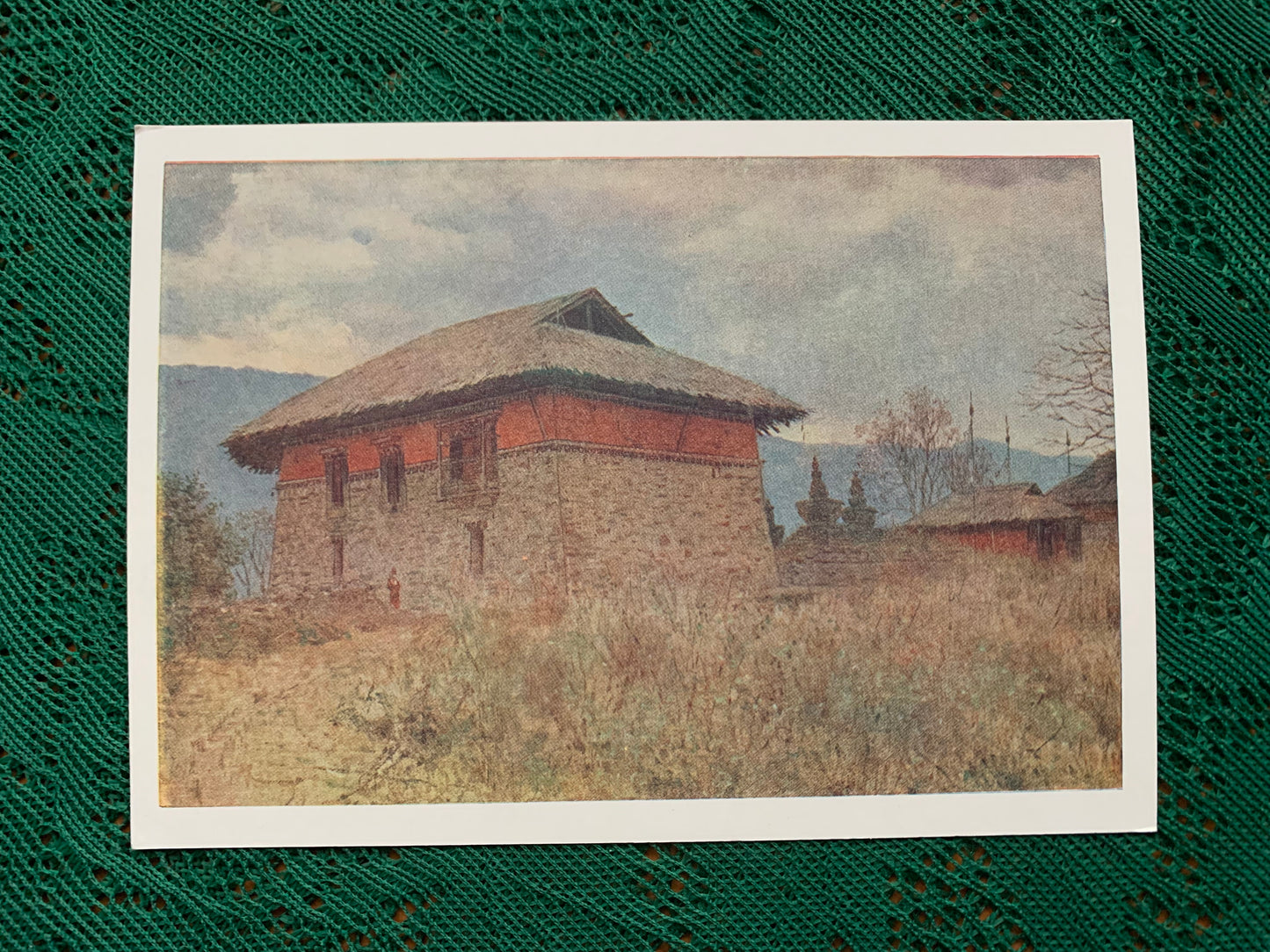 Russian art postcard - Artist V. V. Vereshchagin (1842-1904) Main Temple of Tassiding Monastery. Sikkim - Printed in USSR - 1958 - unused