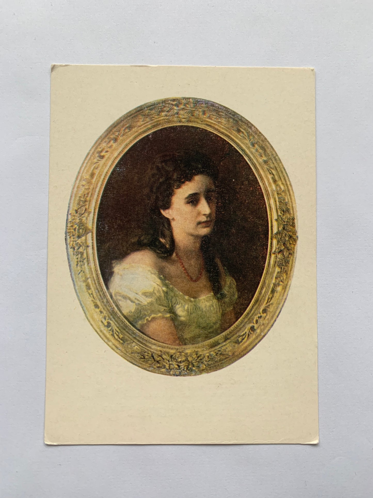 Estonian art postcard - Artist Johan Köler - Portrait of Musician Ella Schultz-Adayewsky - Printed in USSR - 1975 - unused