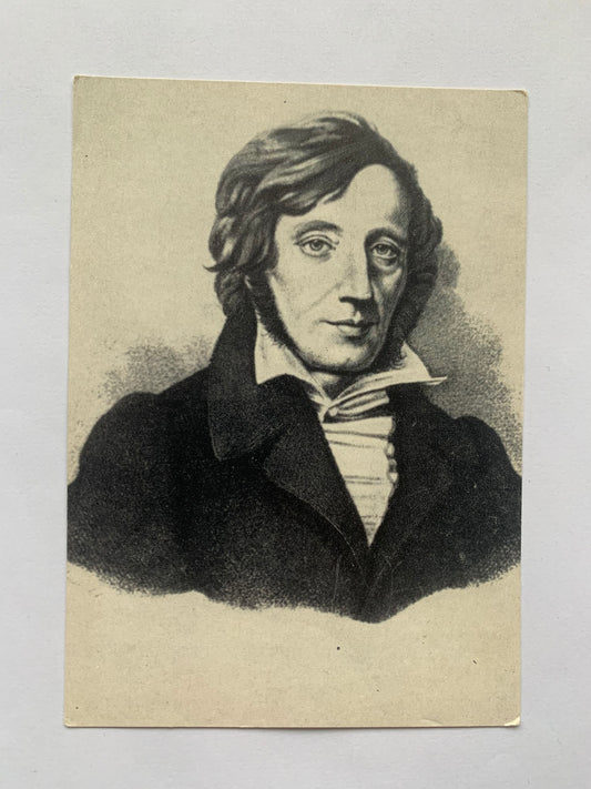 Estonian art postcard - Lito by F. Lehmann after a drawing by C. Hübner - Karl Ernst von Baer in 1834 - Printed in USSR - 1976 - unused