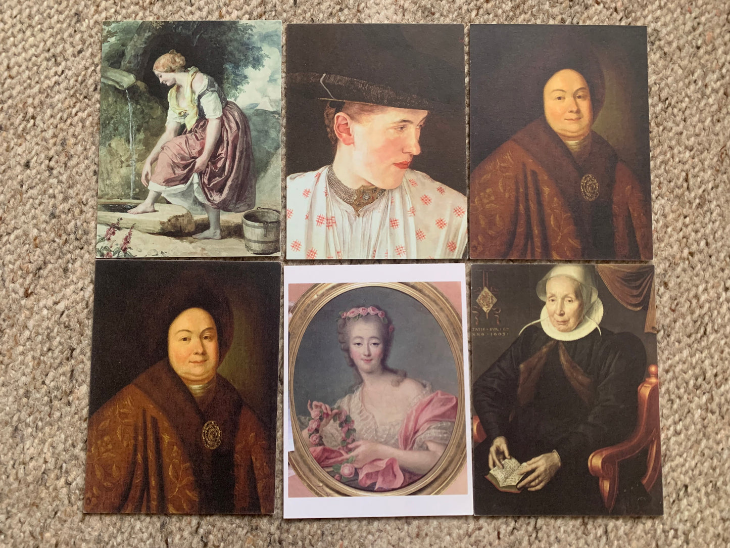 Set of 6 Zazzle art postcards - Artist unknown - Collectible cards - 1990s - Written
