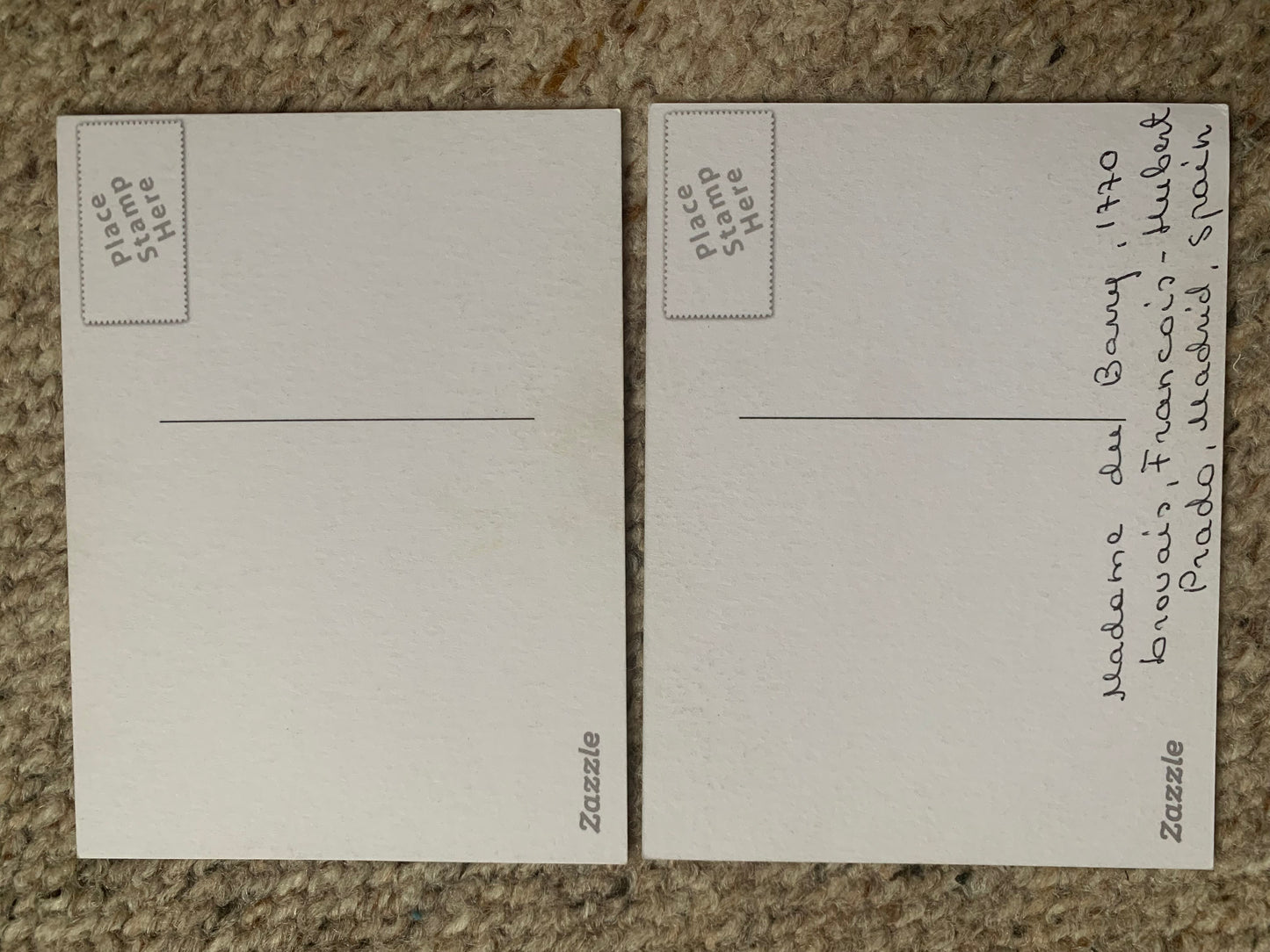Set of 6 Zazzle art postcards - Artist unknown - Collectible cards - 1990s - Written