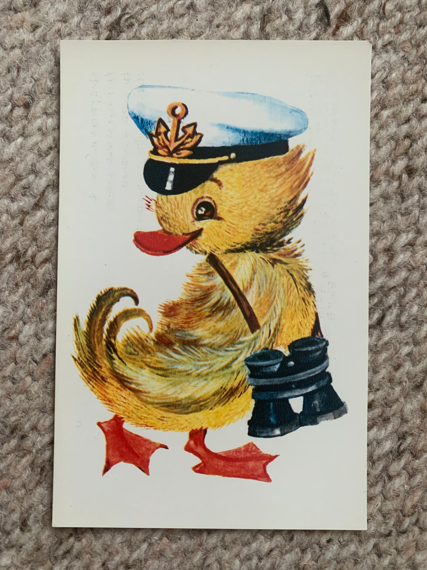 Russian art postcards - Artist L.Manilova - DUCK - TIGER - Animal postcards - Printed in USSR - 1978 - unused