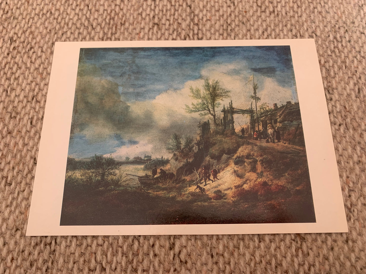 PHILIPS WOUWERMAN art postcard - Spring Morning - Reproduction - Aurora Art Publishers - The Hermitage in Leningrad - 1979. Russia USSR - unused