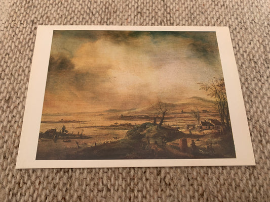 PHILIPS WOUWERMAN art postcard - Seashore in Holland - Reproduction - Aurora Art Publishers - The Hermitage in Leningrad - 1979. Russia USSR - unused