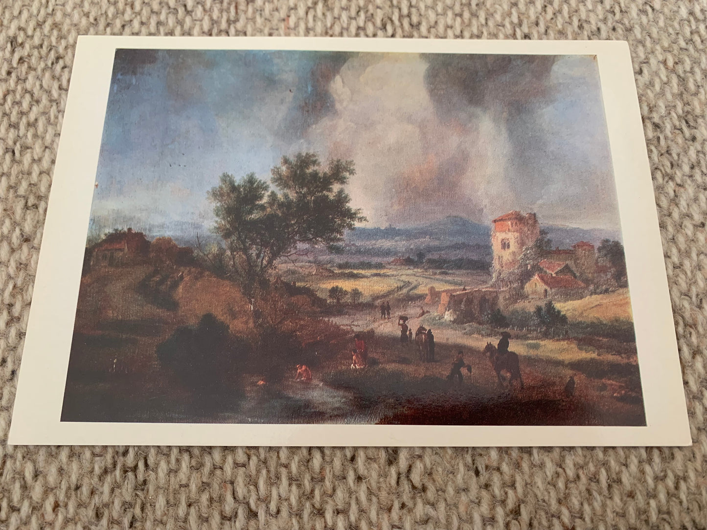 PHILIPS WOUWERMAN art postcard - Spring Evening - Reproduction - Aurora Art Publishers - The Hermitage in Leningrad - 1979. Russia USSR - unused