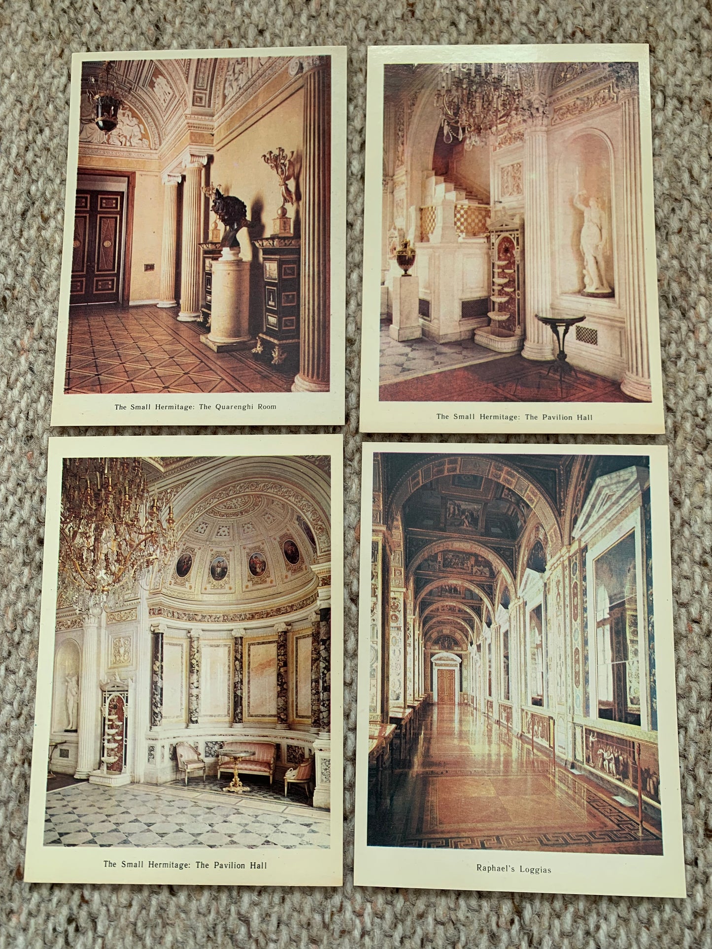Vintage set of 16 colourful postcards - The Small Hermitage, The Old Hermitage in Leningrad (St Petersburg) - 1979 - unused