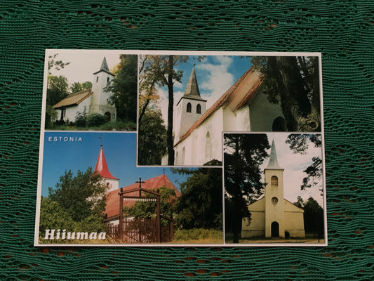 ESTONIA postcard for collecting or post crossing - Old churches of Hiiumaa island - 2000's - unused