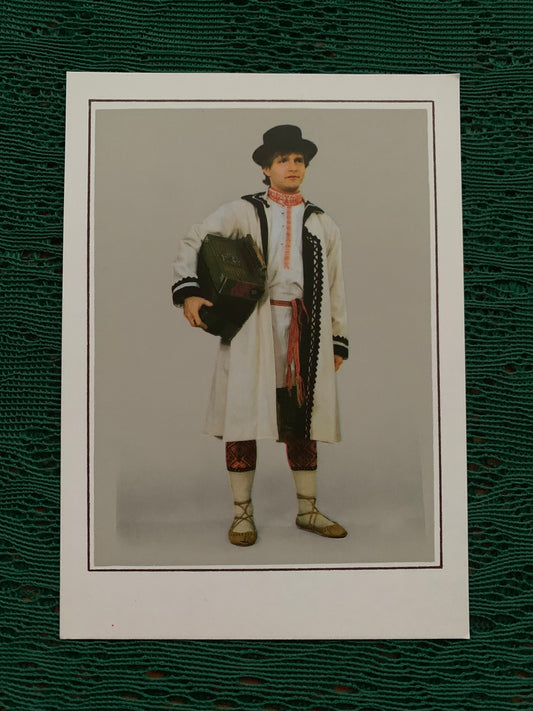 Estonian postcard - Man in Estonian National costume - Setu man with a concertina, second half the 19th century - 1992 - unused