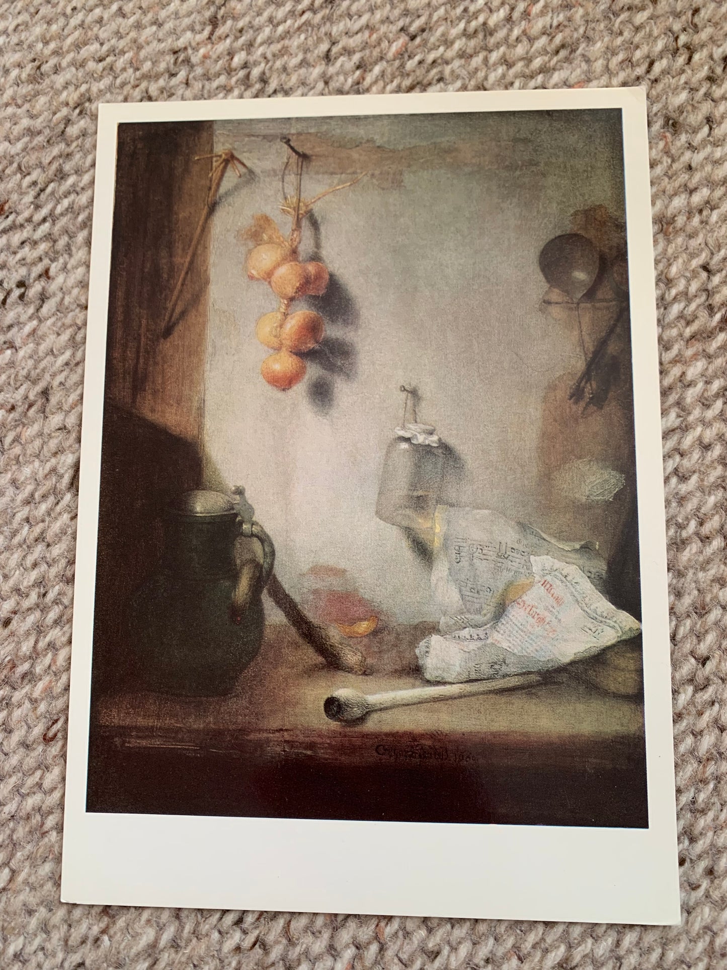 Soviet-time art postcard - Artist Christoph Paudiss - Still Life - Printed in USSR - 1978 - unused