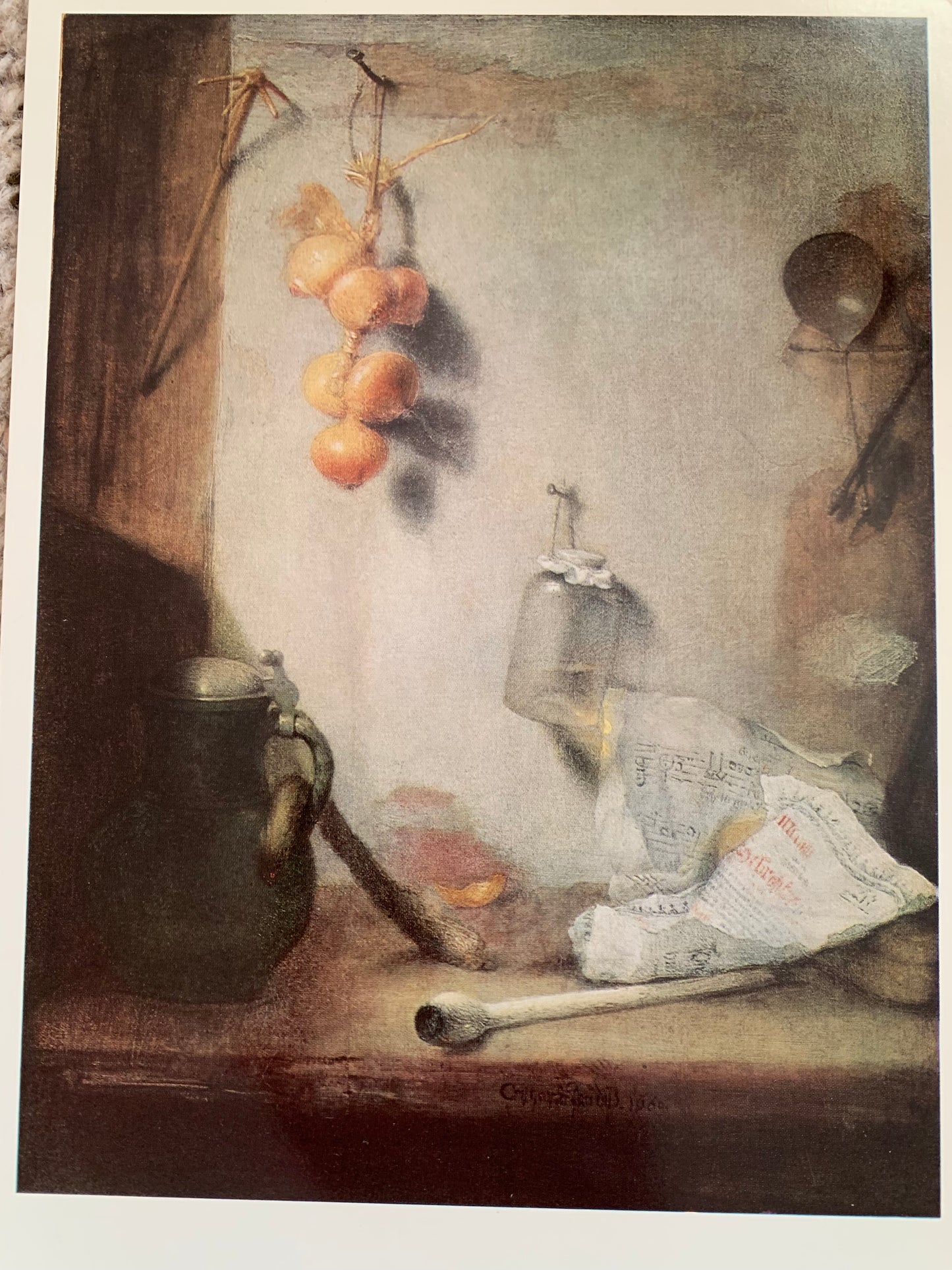 Soviet-time art postcard - Artist Christoph Paudiss - Still Life - Printed in USSR - 1978 - unused