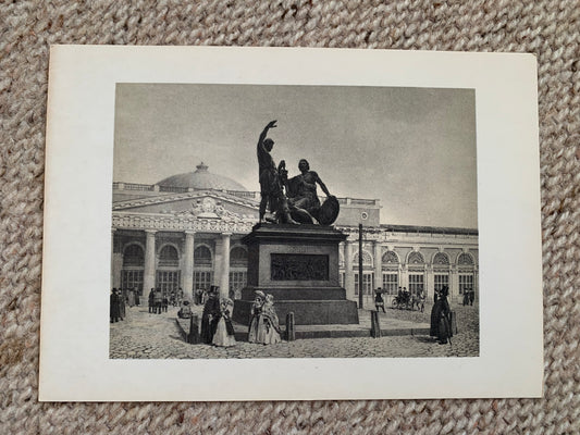 Soviet-time art postcard - Artist P. Benoist - Minin and Pozharsky. Late 1840s - Printed in USSR - 1970s - unused