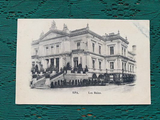 Old postcard - Antique postcard - Bains de Spa in the Belgian city of Spa - Belgium - early 1900s - Unused
