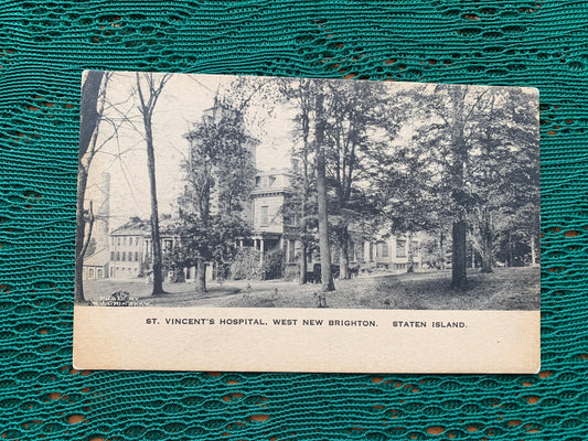 Old postcard - Antique postcard - ST.VINCENT'S HOSPITAL - WEST NEW BRIGHTON - STATEN ISLAND - early 1900s - Unused