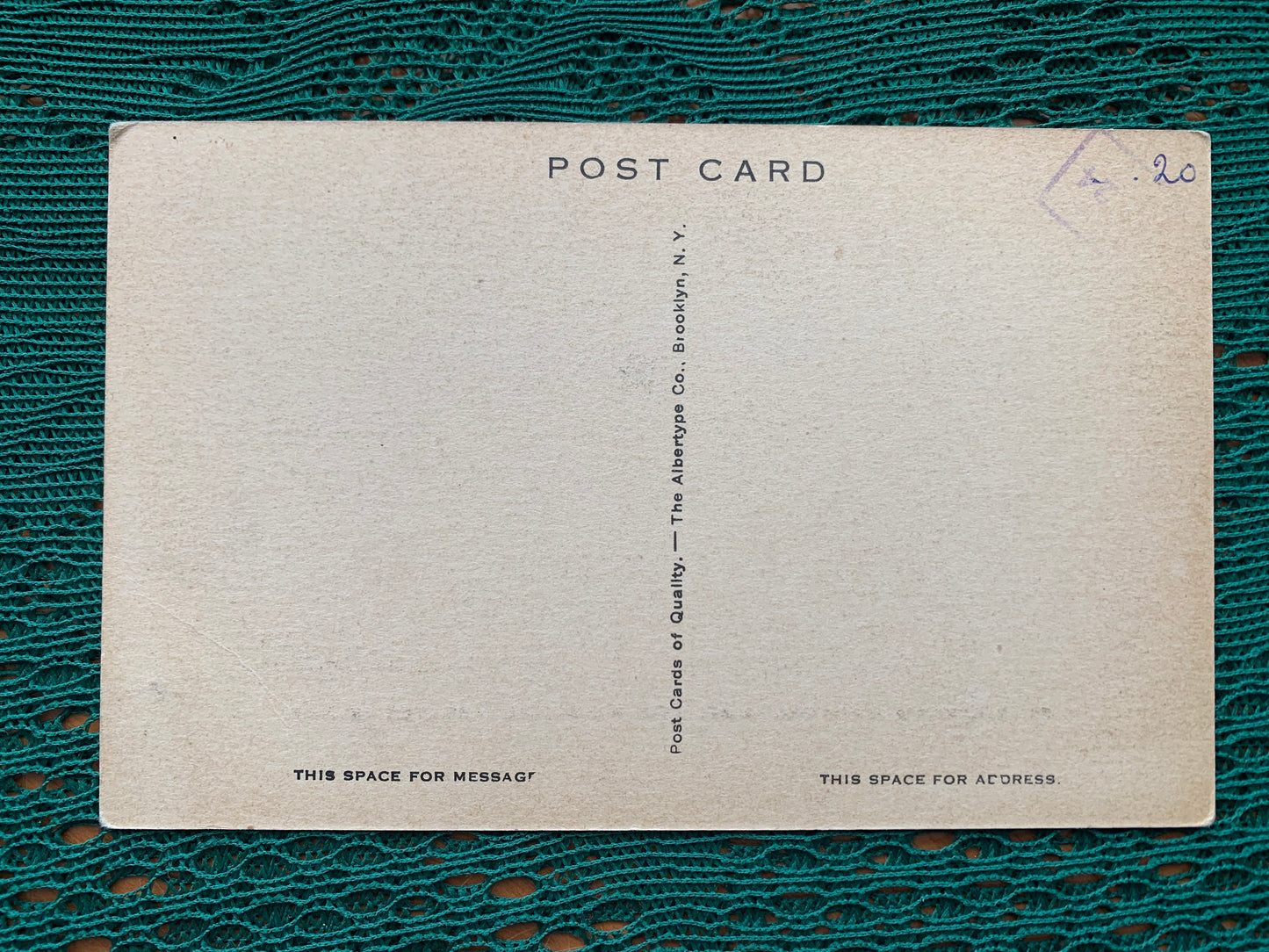 Old postcard - Antique postcard - ST.VINCENT'S HOSPITAL - WEST NEW BRIGHTON - STATEN ISLAND - early 1900s - Unused