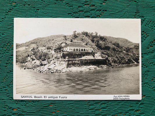 Old postcard - Antique postcard - SANTOS - Brazil - The old Fort - early 1900s - Unused