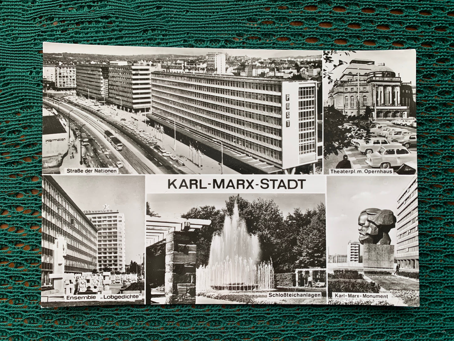 Old German photo postcard - DDR - GDR - Views of the town KARL-MARX-STADT - 1970s - Unused