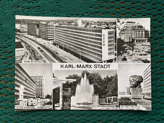 Old German photo postcard - DDR - GDR - Views of the town KARL-MARX-STADT - 1970s - Unused