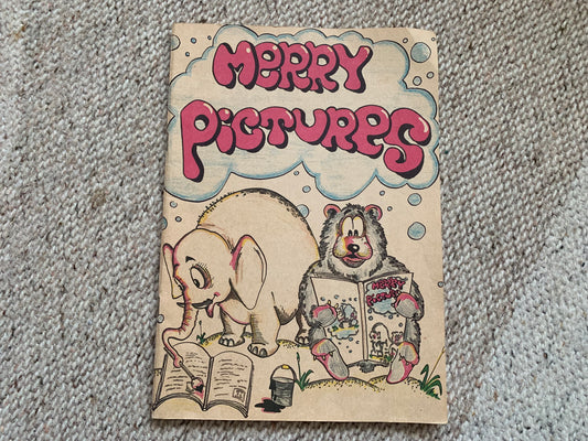 MERRY PICTURES - Vintage Estonian Children's Book in English, Russian and Estonian - Learn the language - 1992