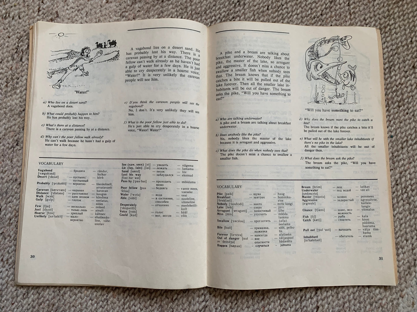 MERRY PICTURES - Vintage Estonian Children's Book in English, Russian and Estonian - Learn the language - 1992