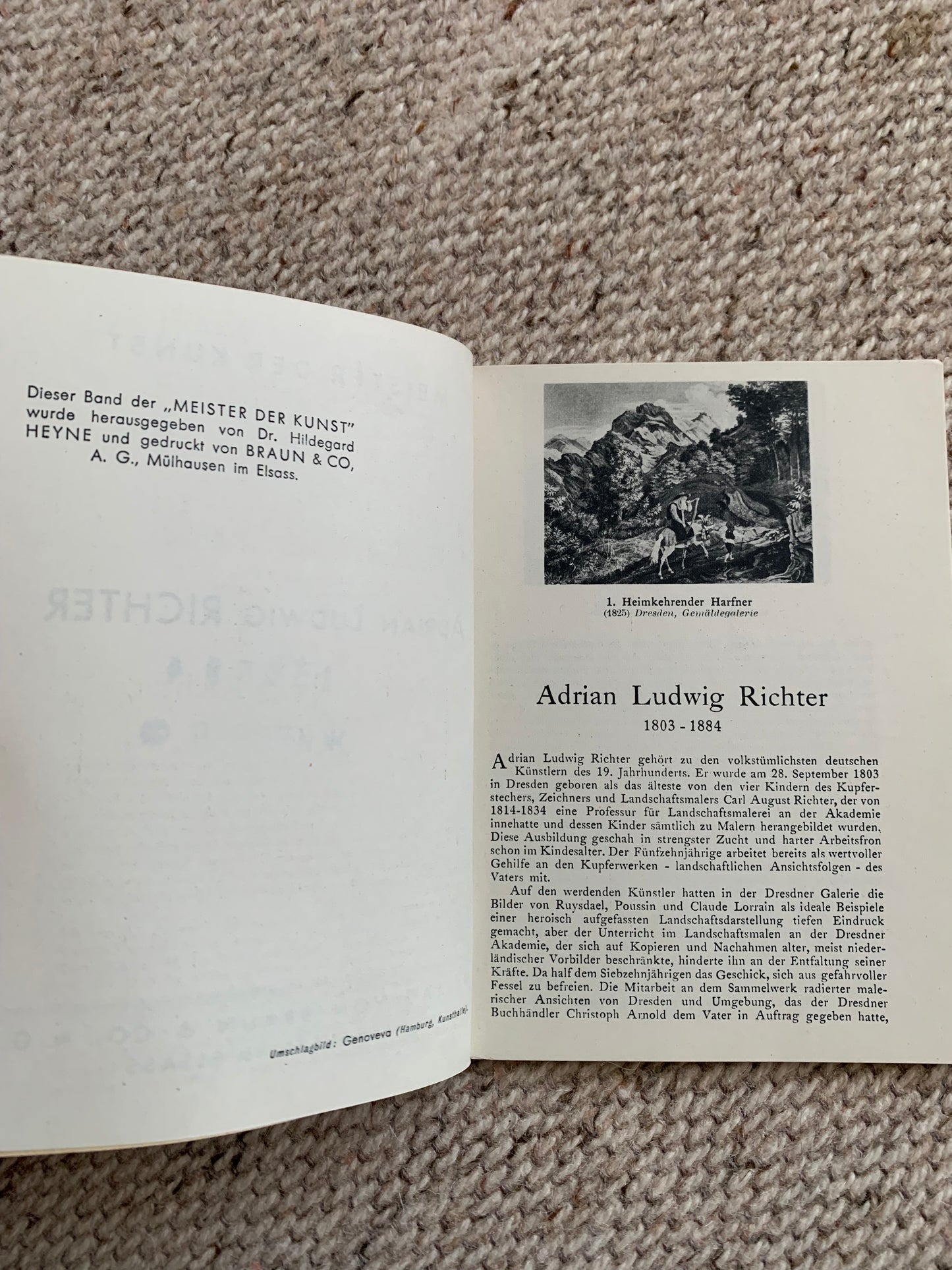 LUDWIG RICHTER - Masters of Art - Meister der Kunst - Braun & co - Mülhausen i Elsass - Antique Art Book - early 1900's