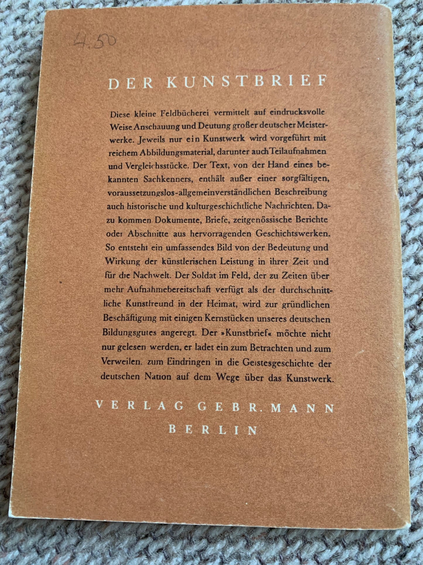 Der Figurenschmuck des Parks von Veitshöchheim von Ferdinand Dietz - Der Kunstbrief - Antique Art Book - early 1900's