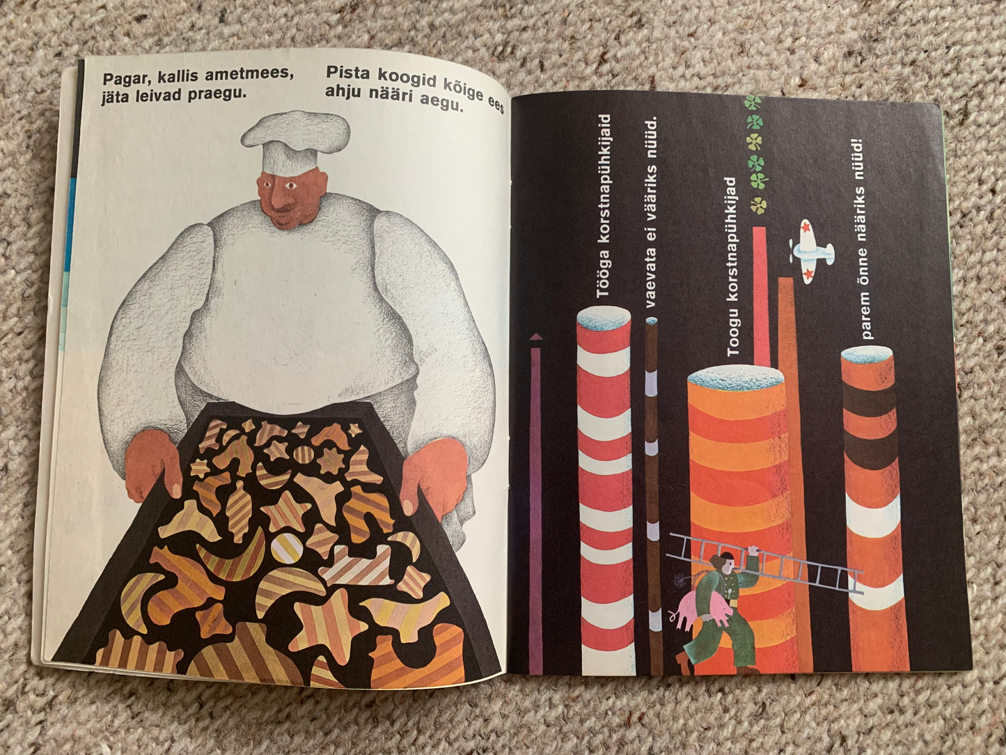 Vintage Children's Book in Estonian - NÄÄRIAMETID - Lovely retro illustrations - Printed in USSR - 1977