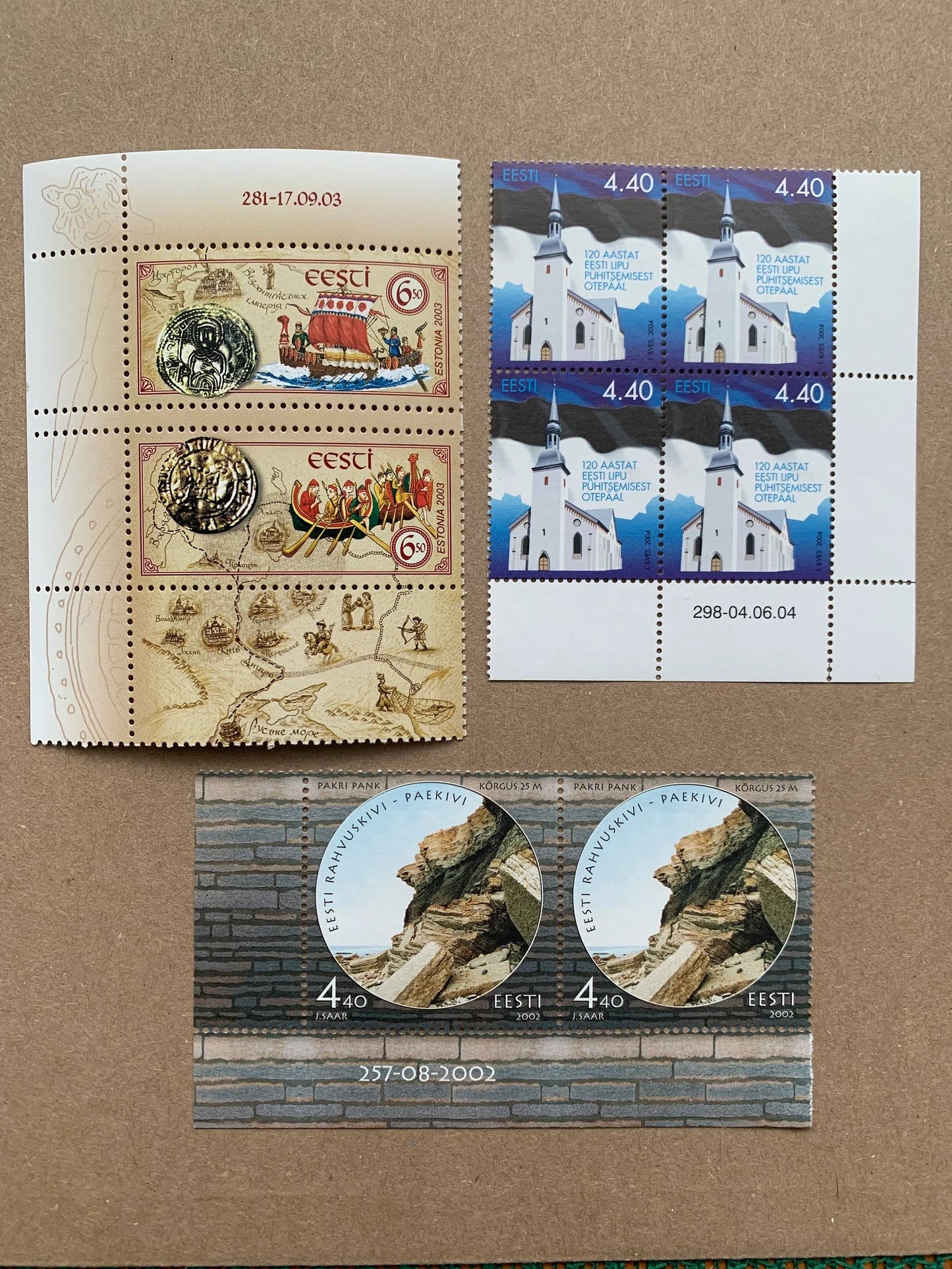 Estonian stamps unused blocks - Collection of 37 vintage postage stamps from 2000-2010 - MNH Estonian stamps.