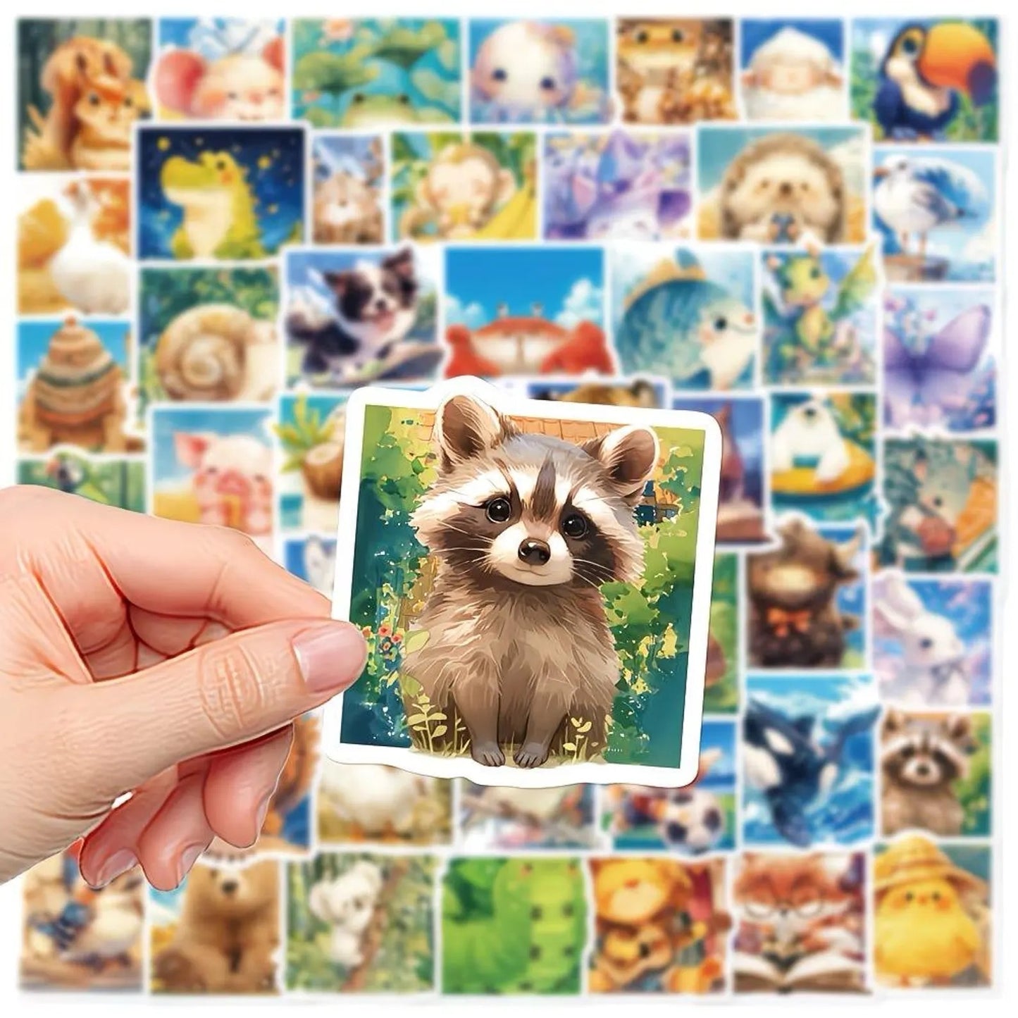 50 pcs Vintage Cute Animal Woodland Stickers - Deco Paper Ephemera
