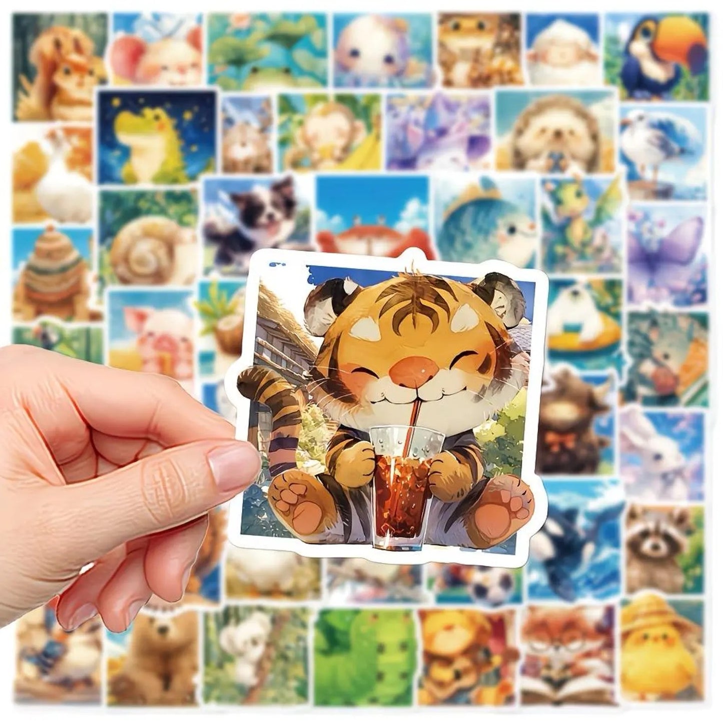 50 pcs Vintage Cute Animal Woodland Stickers - Deco Paper Ephemera