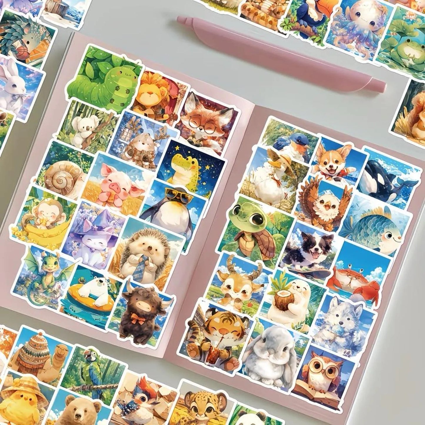 50 pcs Vintage Cute Animal Woodland Stickers - Deco Paper Ephemera