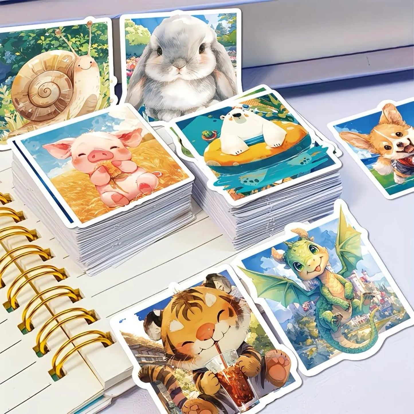 50 pcs Vintage Cute Animal Woodland Stickers - Deco Paper Ephemera
