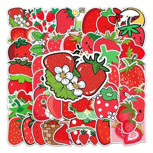 50 pcs Vintage Red colour Stickers - Deco Paper Ephemera