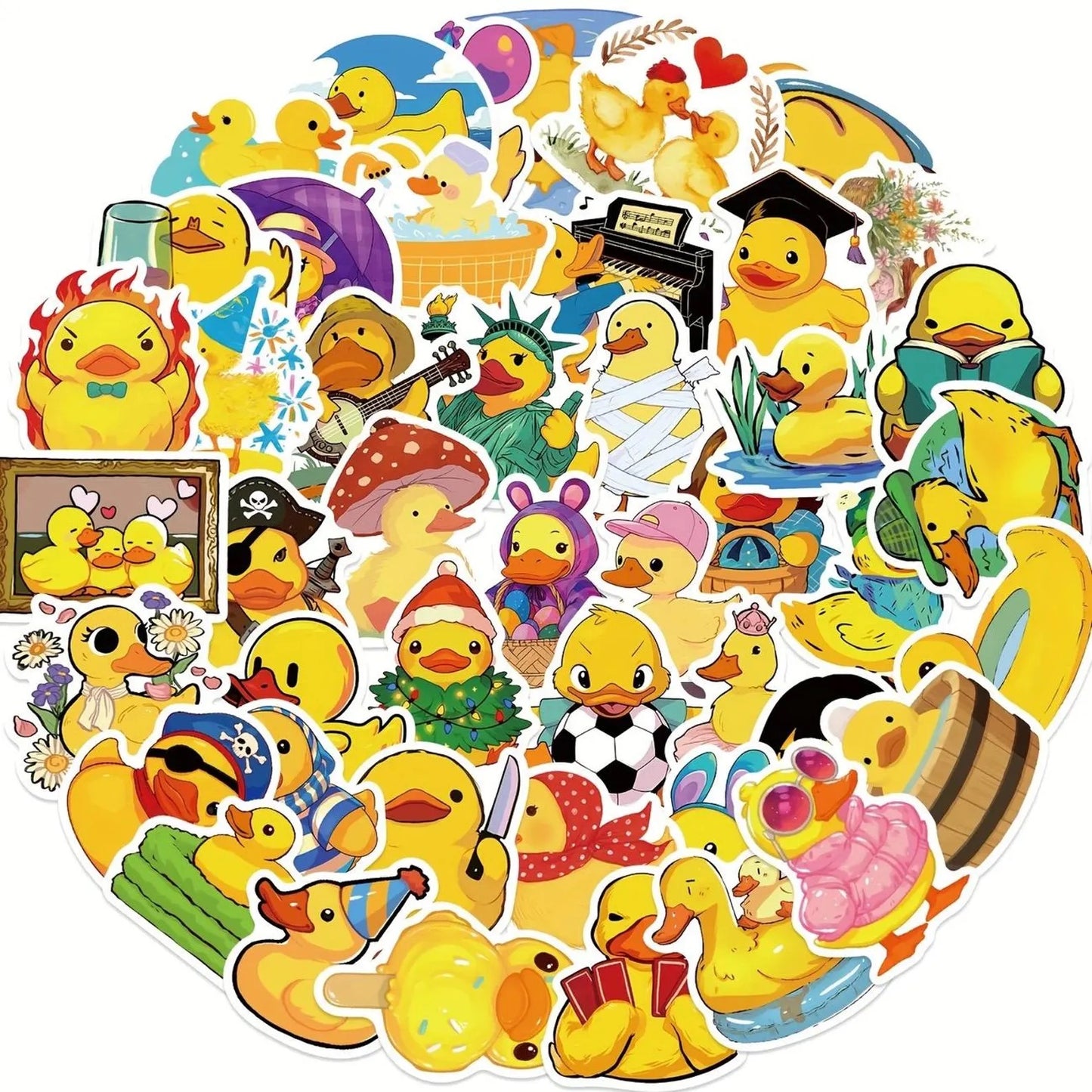50 pcs Vintage Yellow colour Stickers - Deco Paper Ephemera