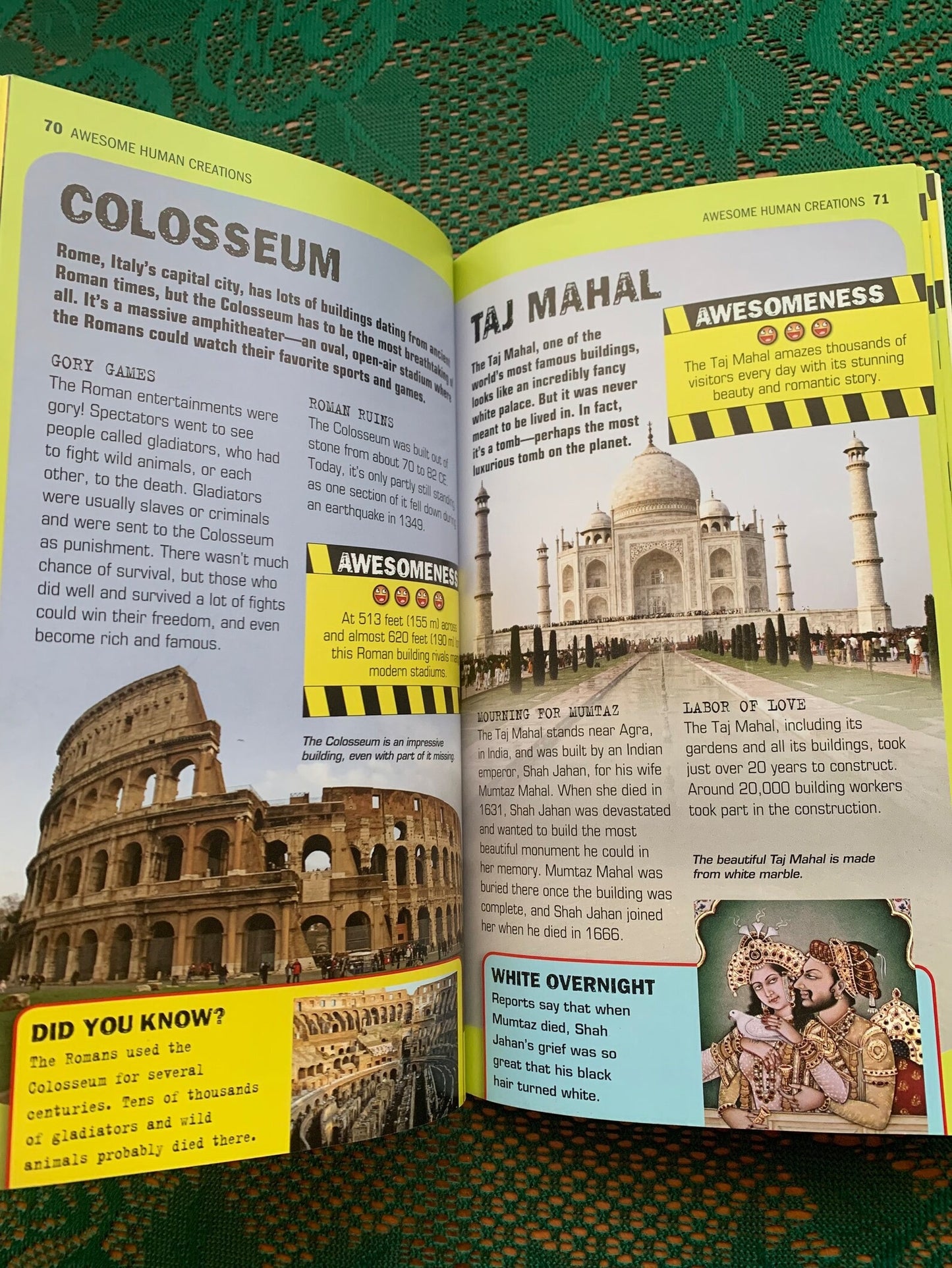 Reference book "100 Most Awesome Things on the Planet" - Anna Claybourne - Scholastic - see photos!
