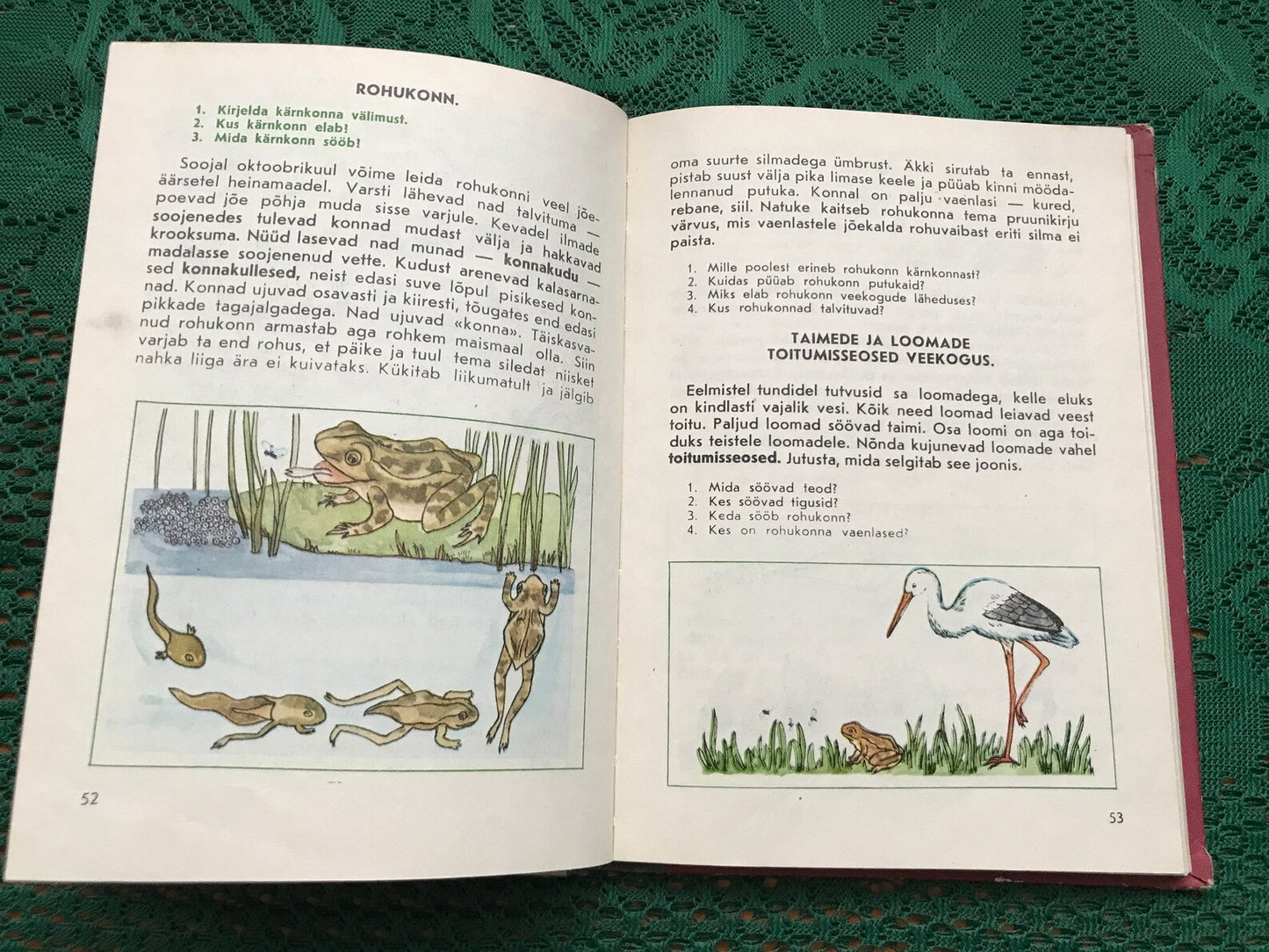 Vintage Estonian Biology School Book - old Soviet Natural Science School book - Printed in USSR - 1981