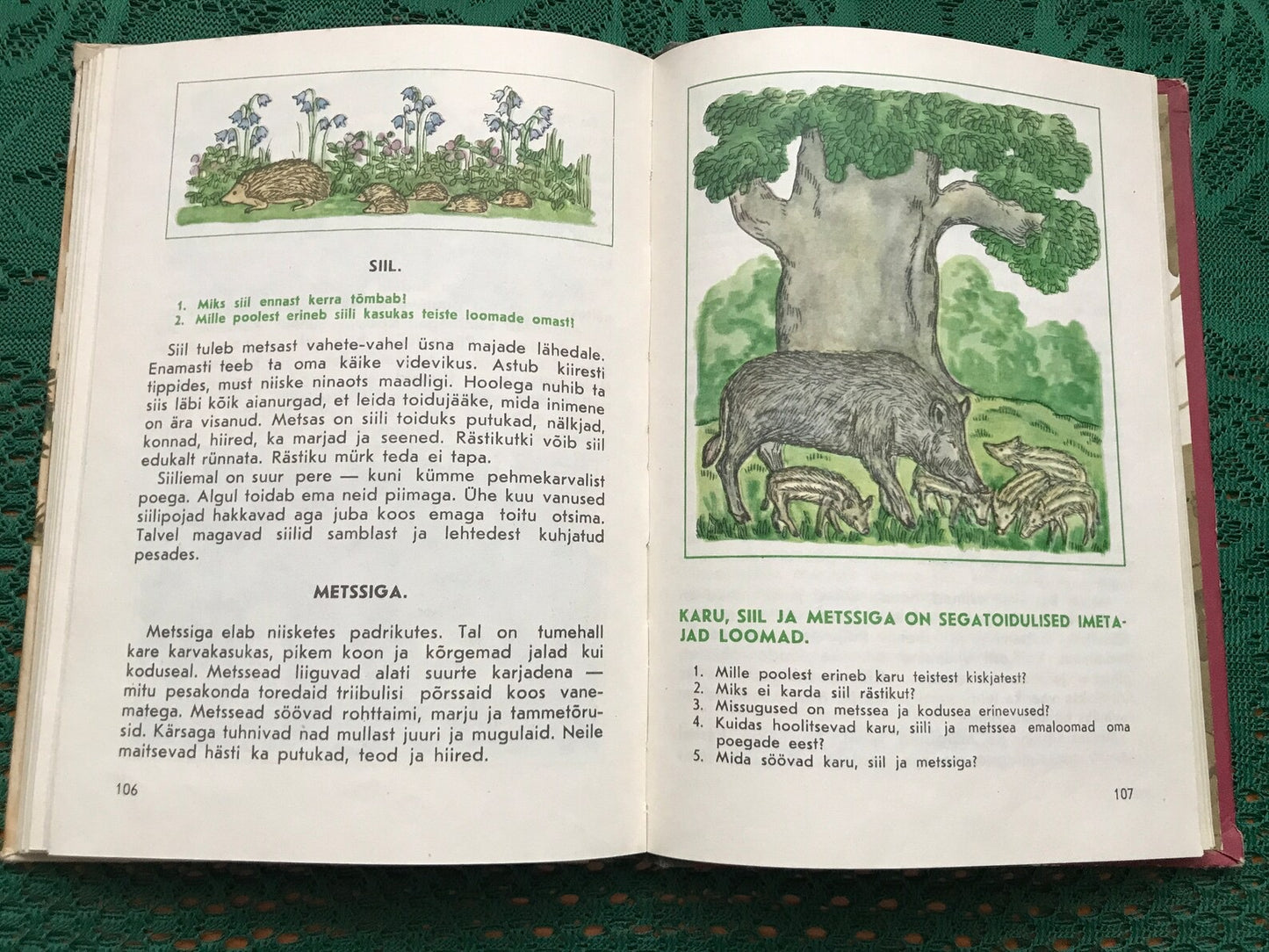 Vintage Estonian Biology School Book - old Soviet Natural Science School book - Printed in USSR - 1981