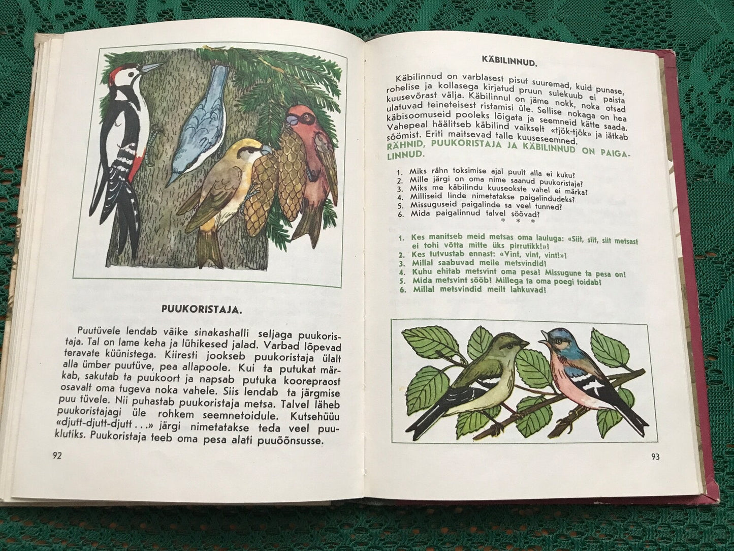 Vintage Estonian Biology School Book - old Soviet Natural Science School book - Printed in USSR - 1981