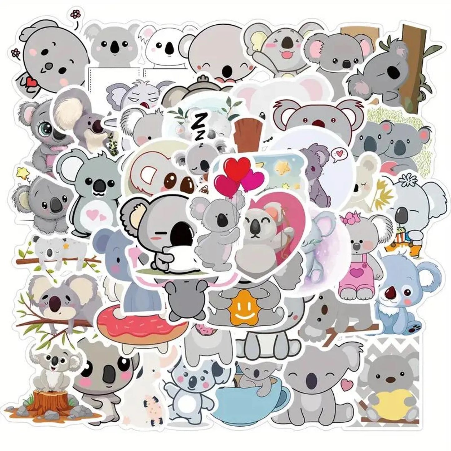 50 pcs Vintage Cute Koala Stickers - Deco Paper Ephemera