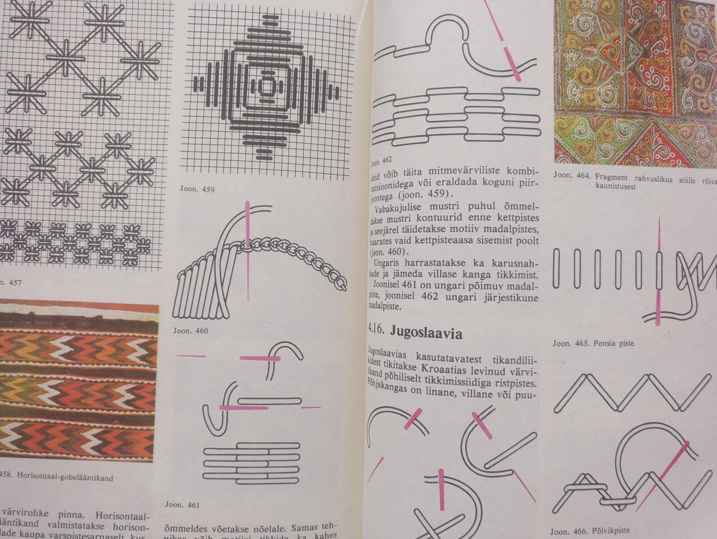 Vintage Estonian Crafts book - Embroidery techniques and patterns - Printed in 1988