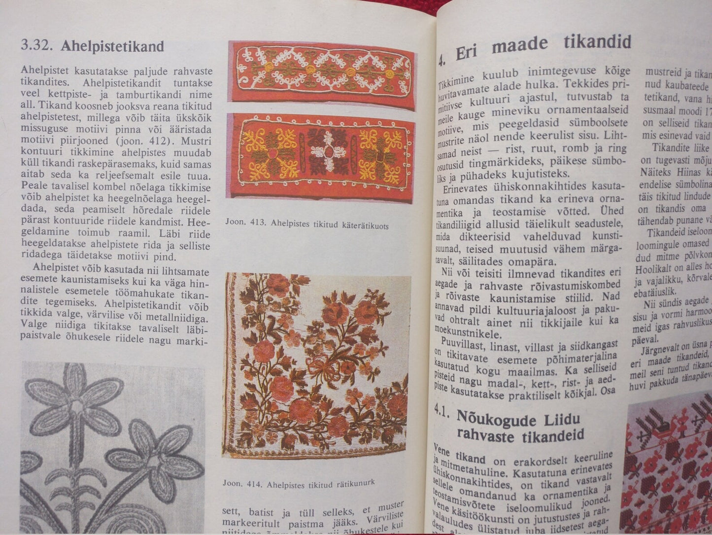 Vintage Estonian Crafts book - Embroidery techniques and patterns - Printed in 1988