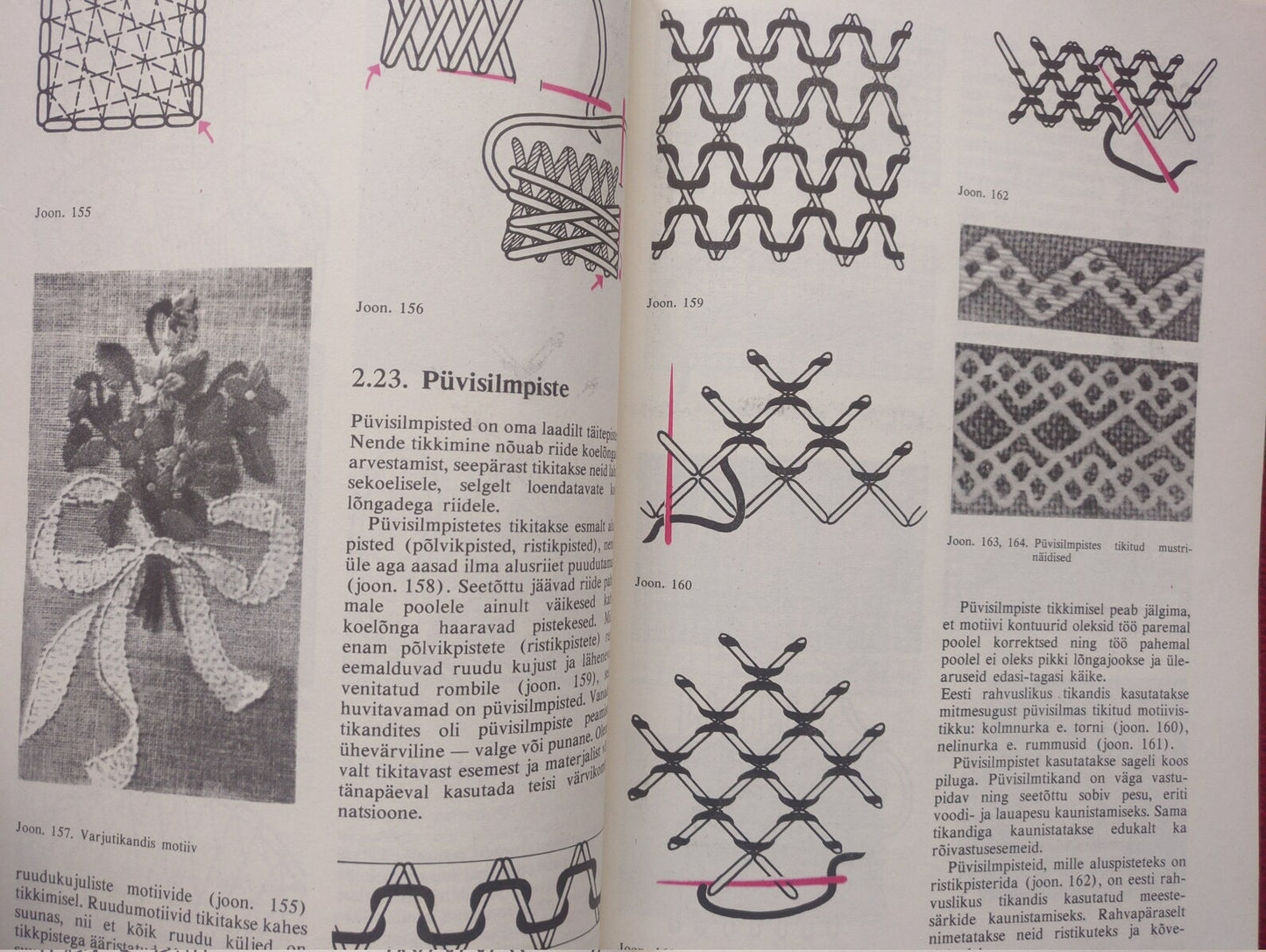 Vintage Estonian Crafts book - Embroidery techniques and patterns - Printed in 1988