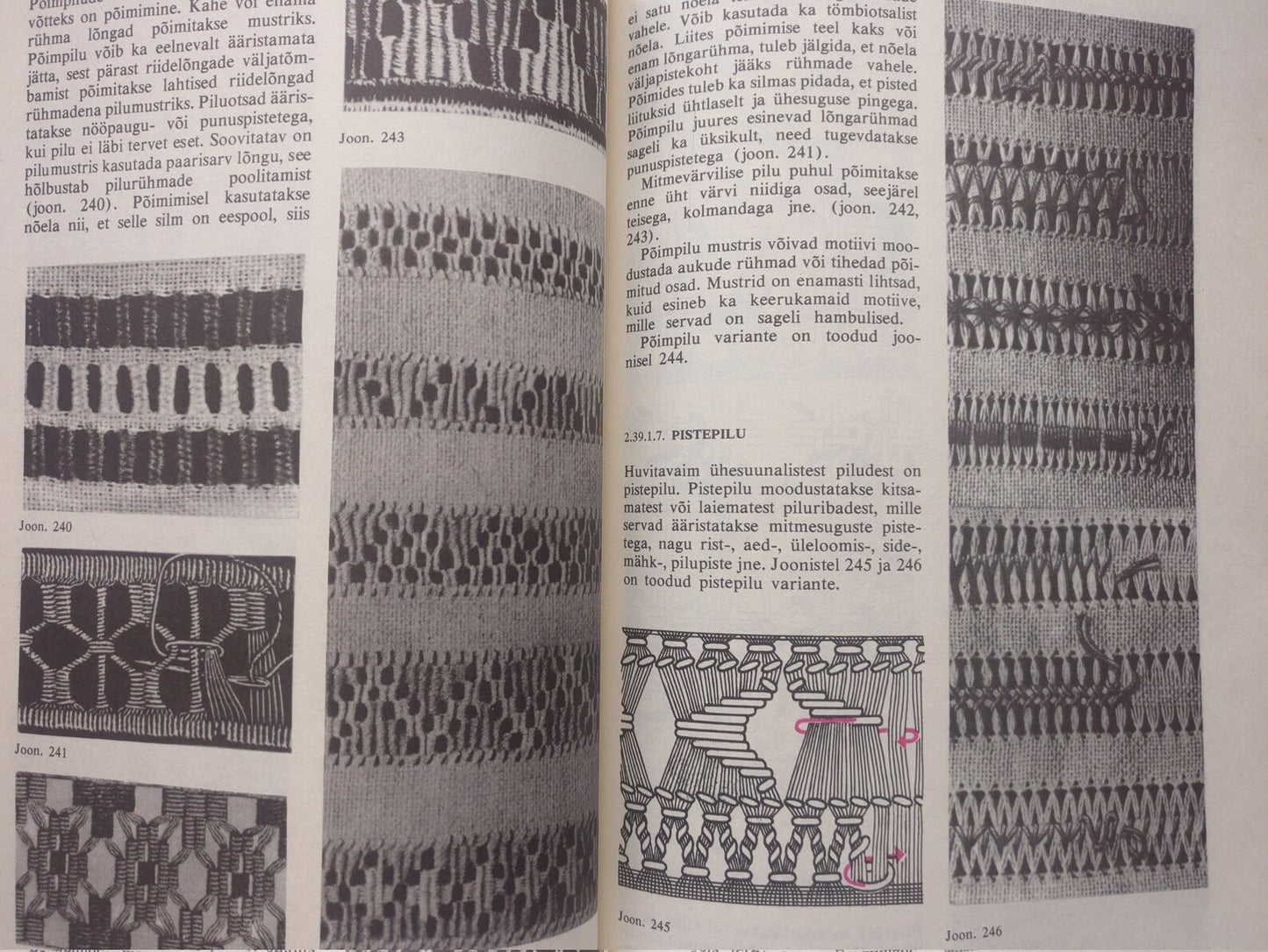 Vintage Estonian Crafts book - Embroidery techniques and patterns - Printed in 1988