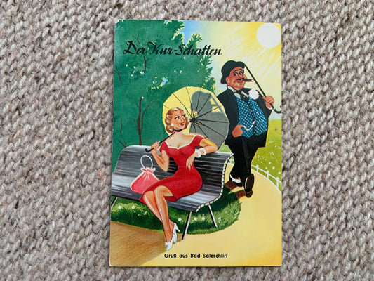 Old German postcard - Antique postcard - Humour Post card - Carte Postale - Early 1900's - Unused