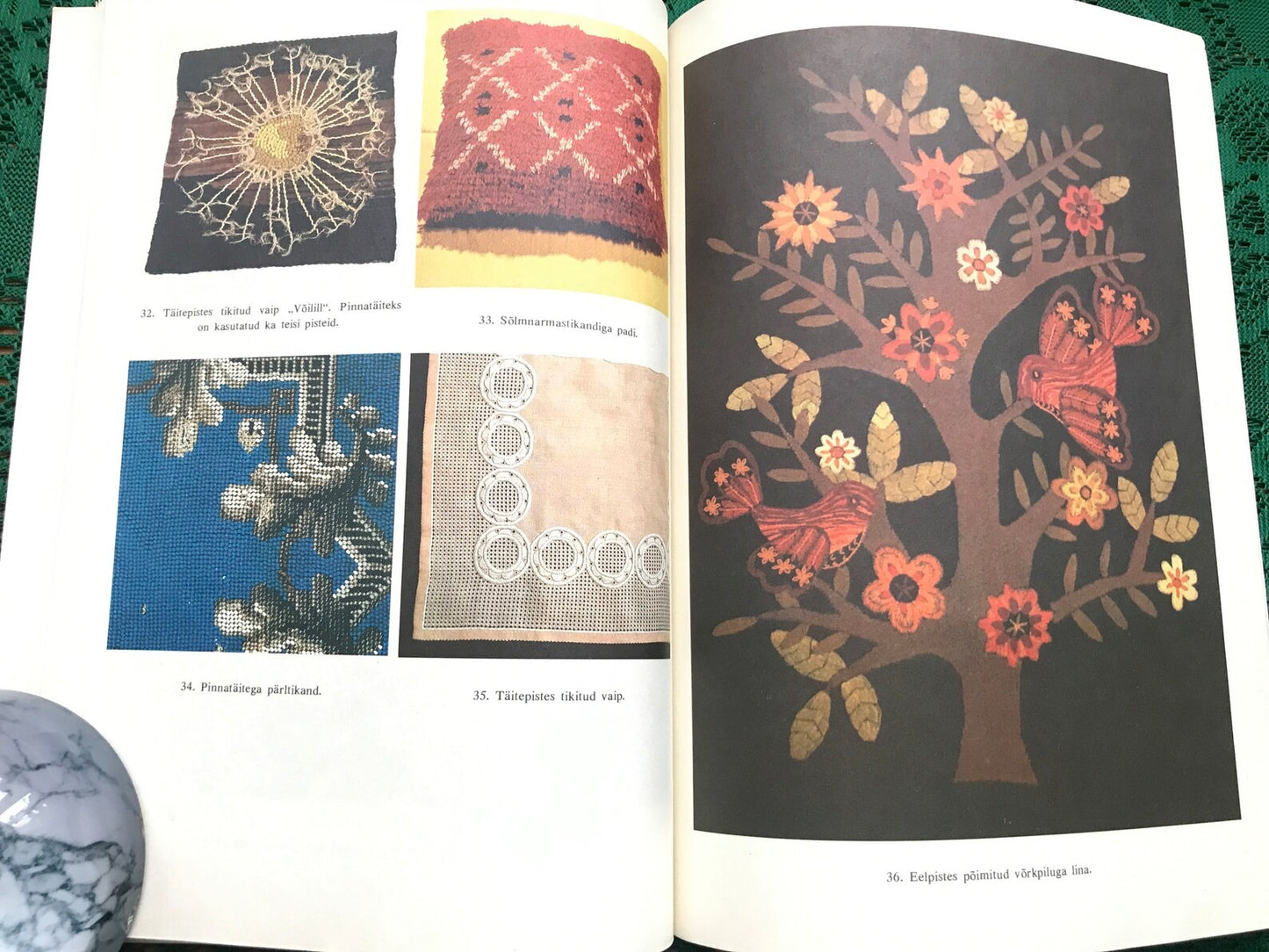 Vintage Estonian Crafts book - Embroidery techniques and patterns - Printed in 1988